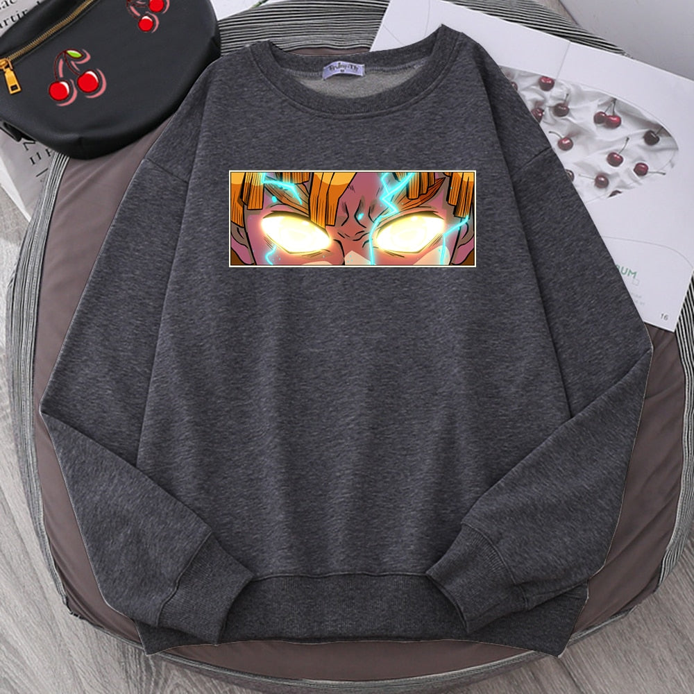 Męska bluza bez kaptura z nadrukiem