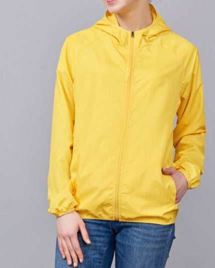 Damska kurtka przejściowa przeciwdeszczowa cienka z kapturem