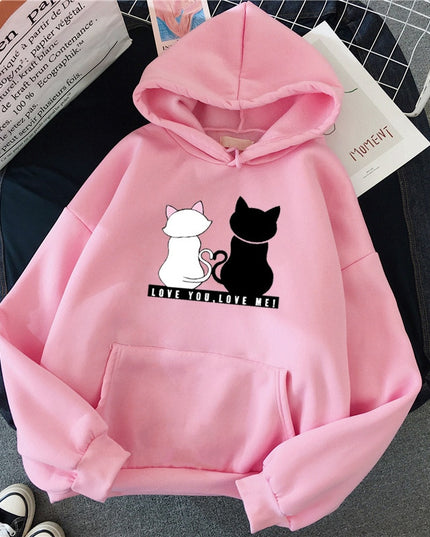 Damska bluza z nadrukiem z kotkami