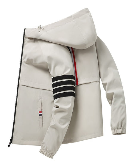 Męska kurtka przejściowa wiatrówka z kapturem