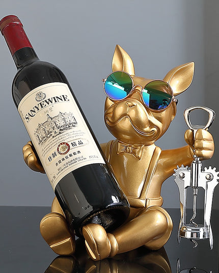 Figurka funkcjonalna buldog francuski podstawka na wino