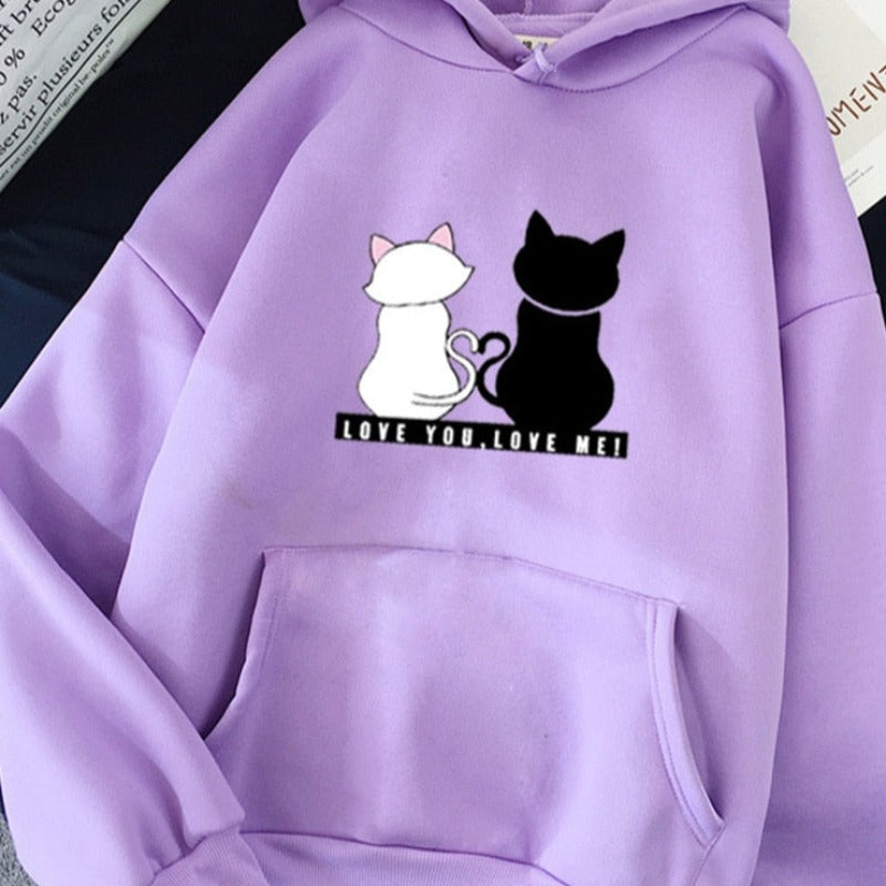 Damska bluza z nadrukiem z kotkami