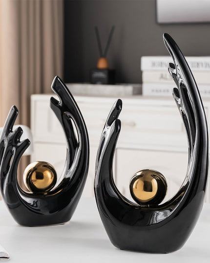 Figurka dekoracyjna ceramiczna abstrakcyjny wzór