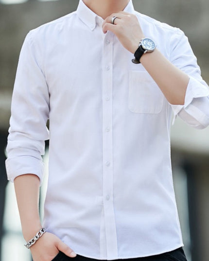 Męska koszula gładka o prostym kroju