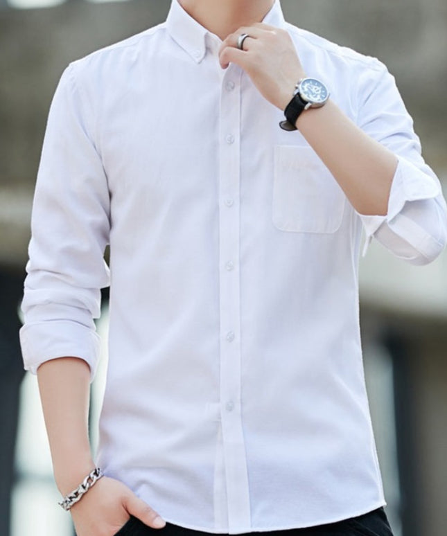 Męska koszula gładka o prostym kroju