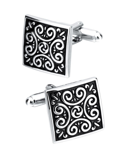 Spinki do koszuli z eleganckim wzorem