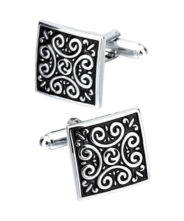 Spinki do koszuli z eleganckim wzorem