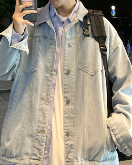 Męska kurtka jeansowa klasyczna oversize