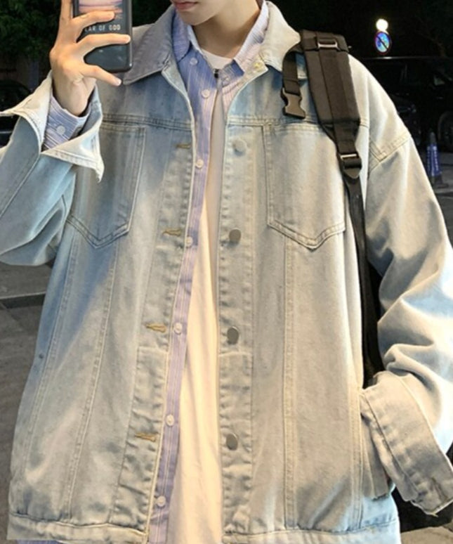 Męska kurtka jeansowa klasyczna oversize