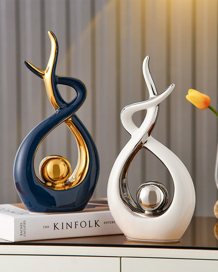 Figurka dekoracyjna ceramiczna abstrakcyjny wzór