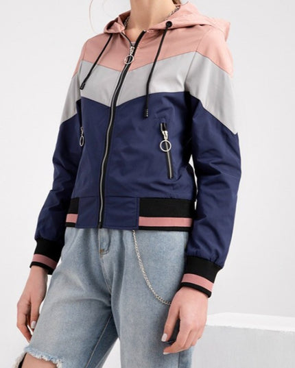 Damska kurtka przejściowa trzykolorowa