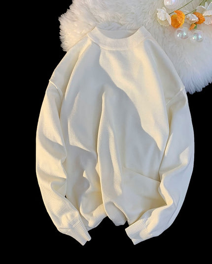 Męski sweter prążkowany z dekoltem w łódkę o kroju oversize