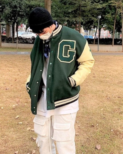 Męska kurtka przejściowa bomberka bejsbolówka o kroju oversize