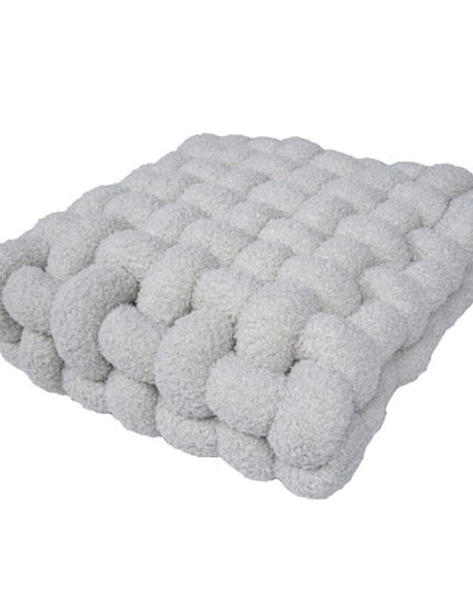 Poduszka dekoracyjna pluszowa węzeł