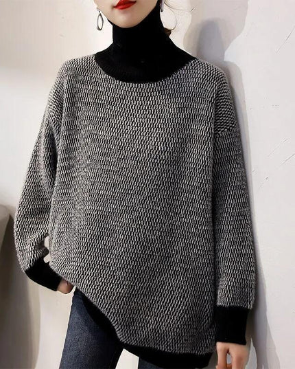 Damski sweter z golfem o kroju oversize