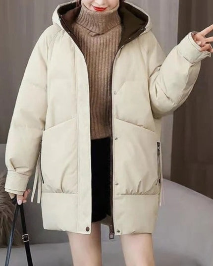 Damska klasyczna kurtka zimowa z kapturem