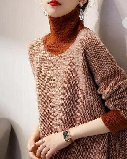 Damski sweter z golfem o kroju oversize