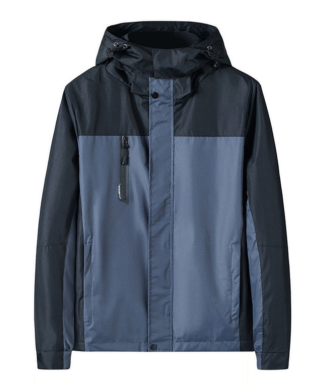 Męska kurtka przejściowa przeciwdeszczowa z kapturem