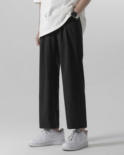 Męskie spodnie eleganckie z szerokimi nogawkami