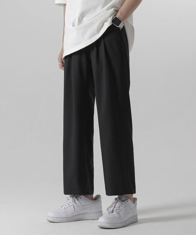 Męskie spodnie eleganckie z szerokimi nogawkami