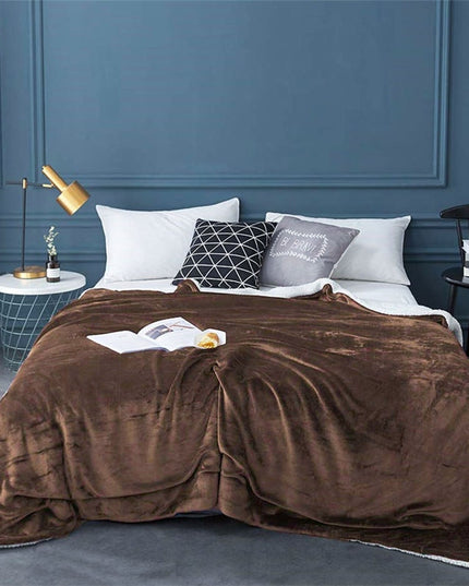 Miękki koc dwustronny gładki