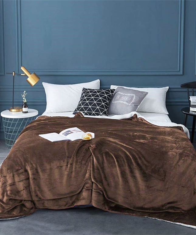 Miękki koc dwustronny gładki