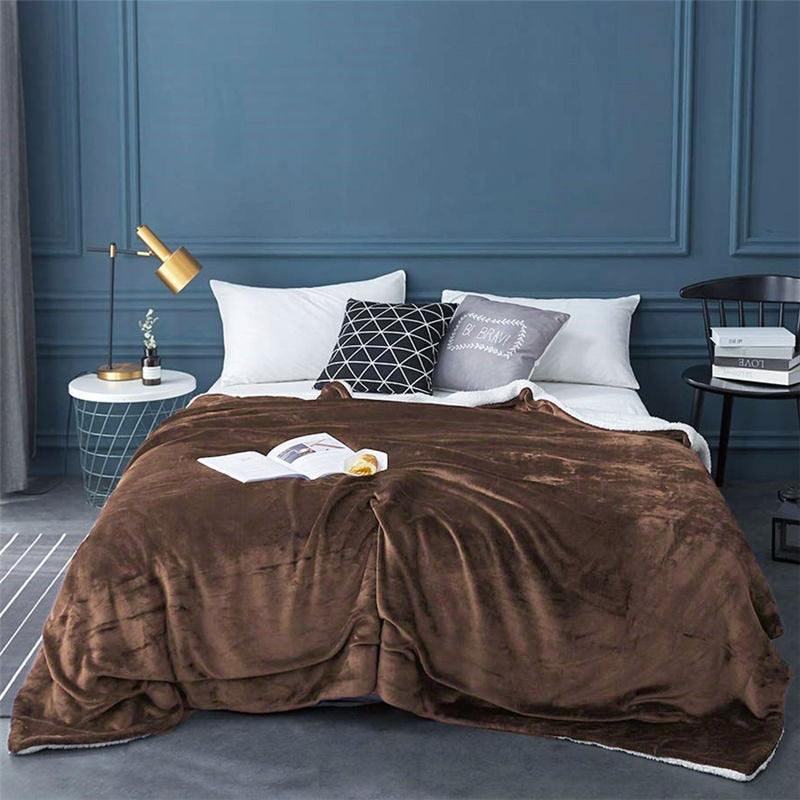 Miękki koc dwustronny gładki