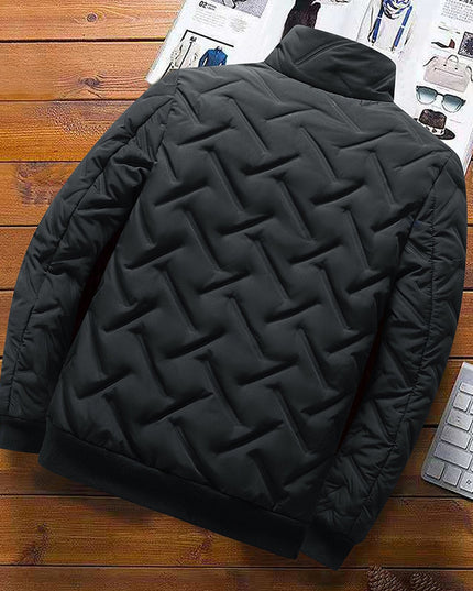 Męska kurtka zimowa pikowana ze stójką