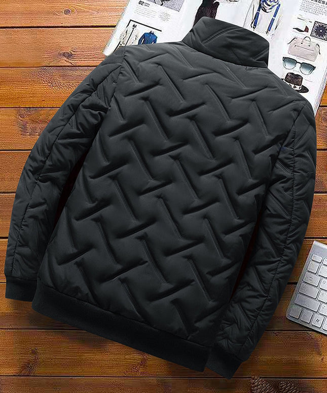 Męska kurtka zimowa pikowana ze stójką