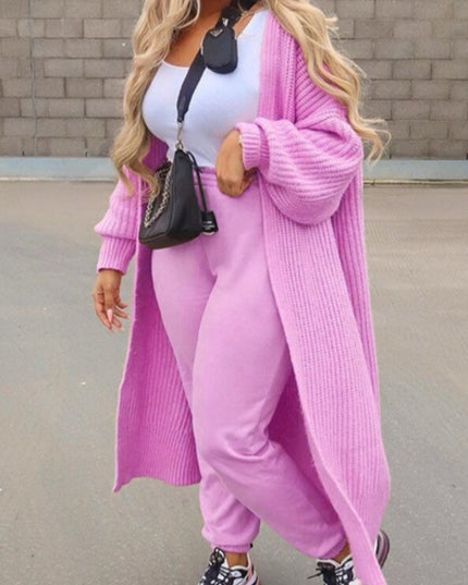 Damski długi sweter typu kardigan