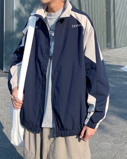 Męska kurtka przejściowa wiatrówka ze stójką