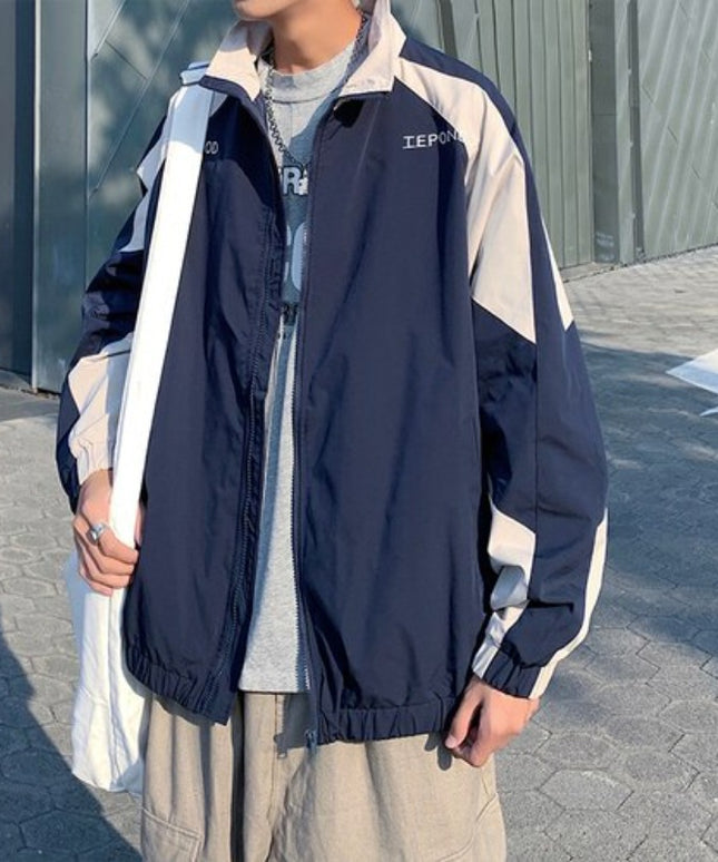 Męska kurtka przejściowa wiatrówka ze stójką