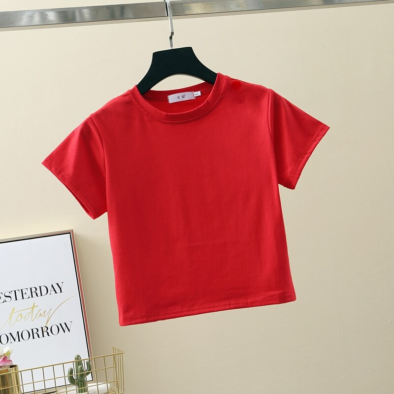 Damski krótki T-shirt klasyczny