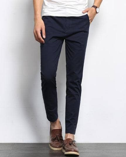 Męskie chinosy klasyczne z kieszeniami