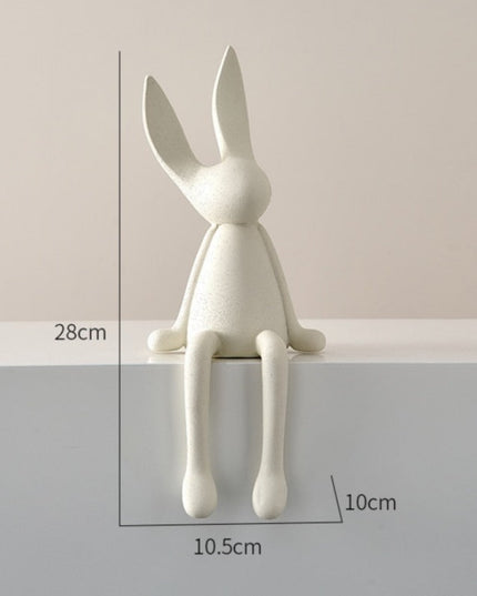 Figurka dekoracyjna kolorowy królik miniaturka