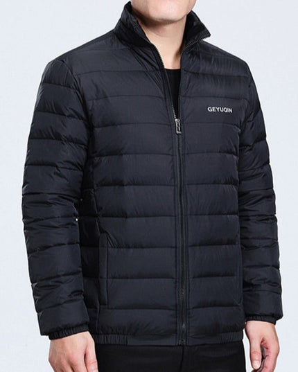 Męska kurtka zimowa pikowana ze stójką