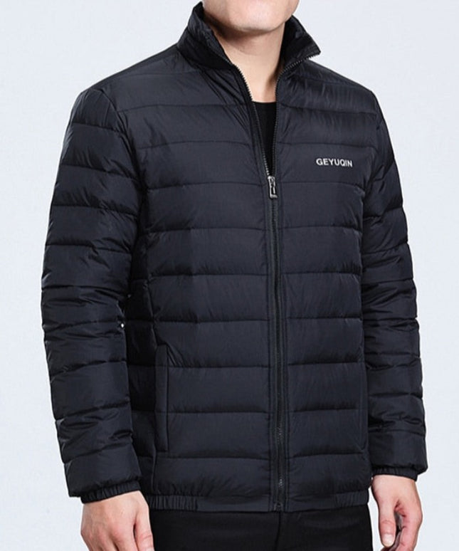 Męska kurtka zimowa pikowana ze stójką