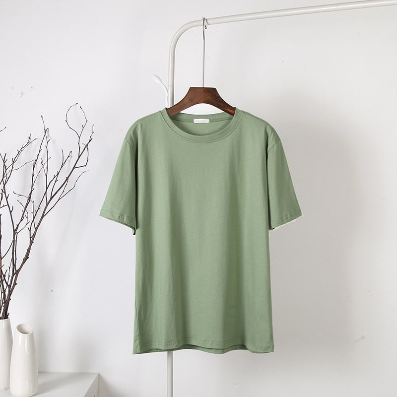 Damski T-shirt bawełniany oversize