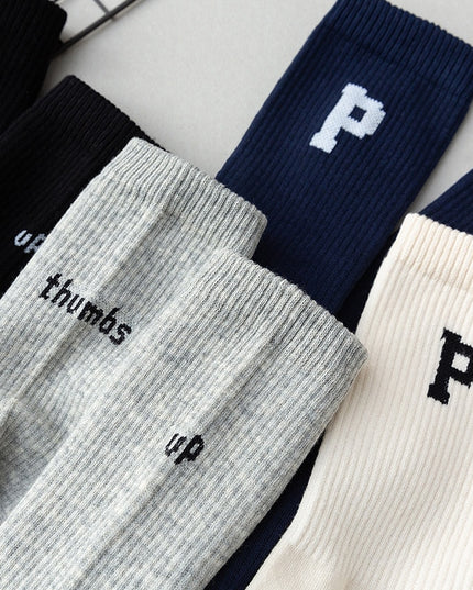 Skarpetki męskie długie z minimalistycznym nadrukiem