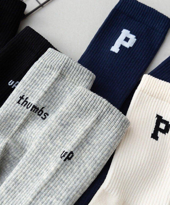 Skarpetki męskie długie z minimalistycznym nadrukiem