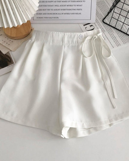 Damskie szorty elegancki z ozdobnym wiązaniem