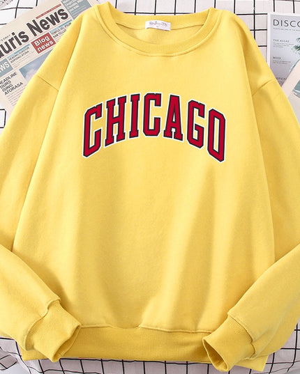 Męska bluza bez kaptura z napisem CHICAGO