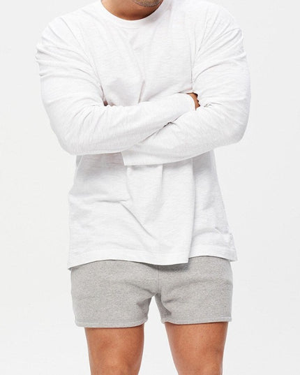 Męska koszulka z długim rękawem z okrągłym dekoltem