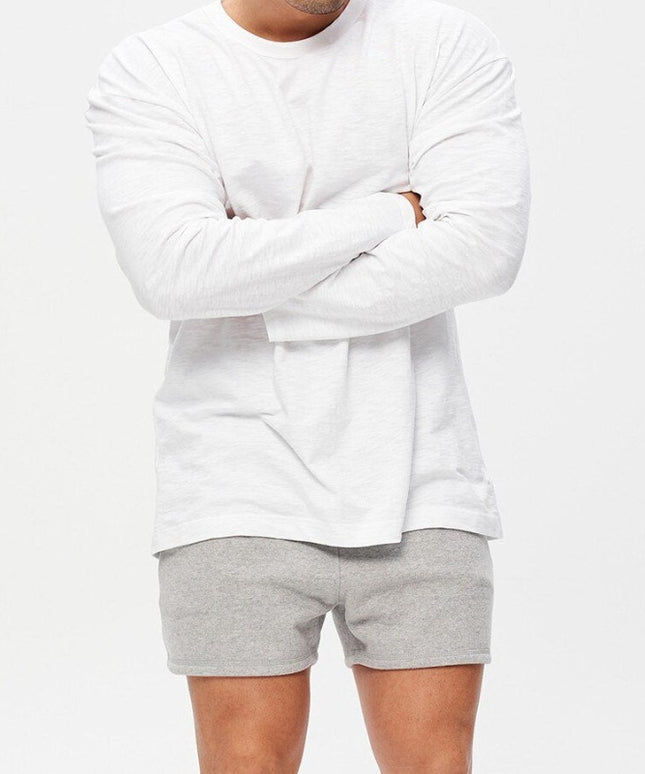 Męska koszulka z długim rękawem z okrągłym dekoltem