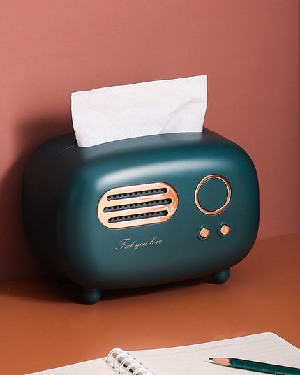 Pudełko na chusteczki w kształcie radia styl retro