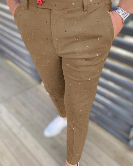 Męskie spodnie chinosy we wzorki