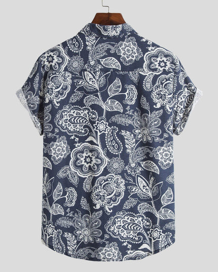 Męska koszula letnia we wzory