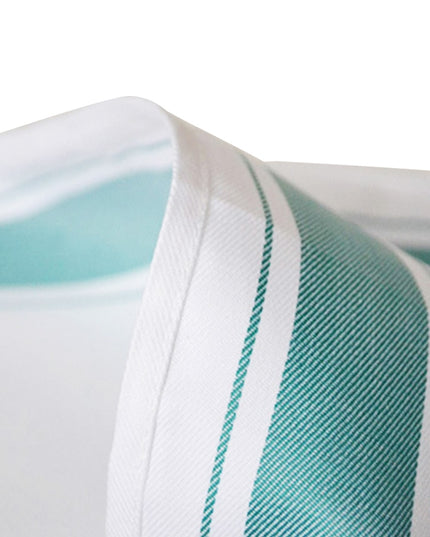 Ręcznik kuchenny ścierka biała z ozdobnym paskiem