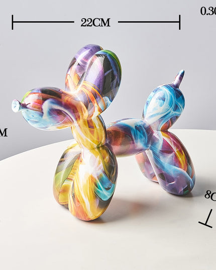 Figurka dekoracyjna kolorowa pies graffiti