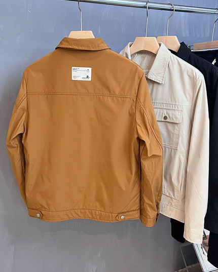 Męska kurtka przejściowa klasyczna z kołnierzykiem